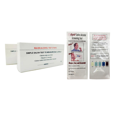 99% Specificity Saliva Alcohol Test Strips Accuracy Home Use